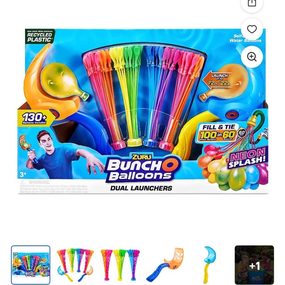 ZURU Bunch O Balloons Neon Splash Dual Launchers - Multicolor